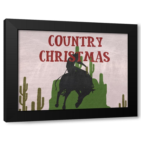Country Christmas Black Modern Wood Framed Art Print by Phillip, Jamie