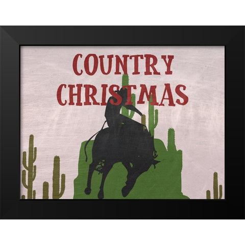 Country Christmas Black Modern Wood Framed Art Print by Phillip, Jamie