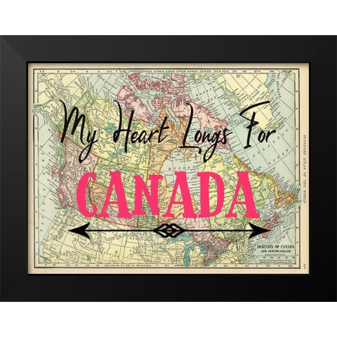 Canada Travels Black Modern Wood Framed Art Print by Phillip, Jamie