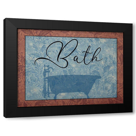 Bath Black Modern Wood Framed Art Print by Phillip, Jamie
