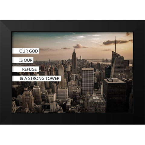 Strong Tower Black Modern Wood Framed Art Print by Phillip, Jamie