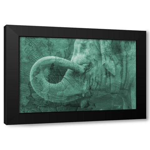 Jungle Abstract 1 Black Modern Wood Framed Art Print by Phillip, Jamie