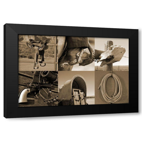 Wild West 2 Black Modern Wood Framed Art Print with Double Matting by Phillip, Jamie