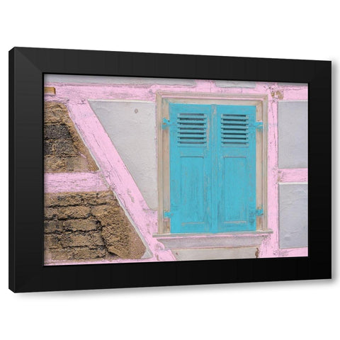 Retro Door Black Modern Wood Framed Art Print by Phillip, Jamie