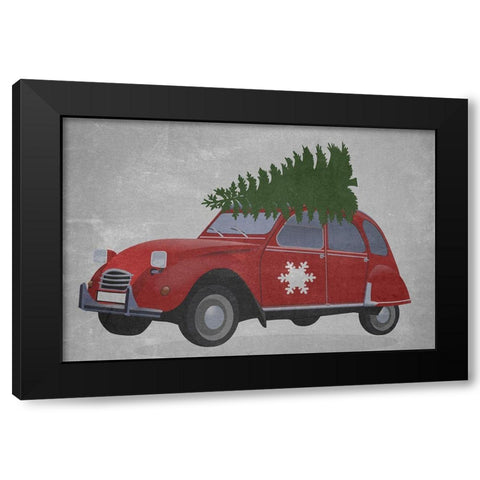 Christmas Tradition Black Modern Wood Framed Art Print by Phillip, Jamie