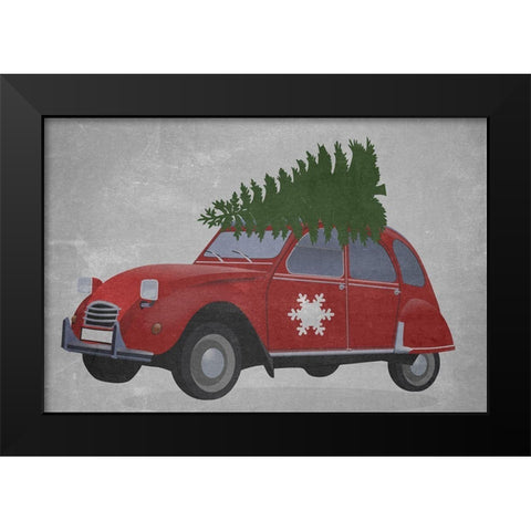 Christmas Tradition Black Modern Wood Framed Art Print by Phillip, Jamie