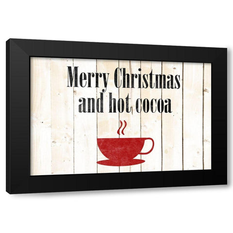 Hot Christmas Cocoa Black Modern Wood Framed Art Print with Double Matting by Phillip, Jamie