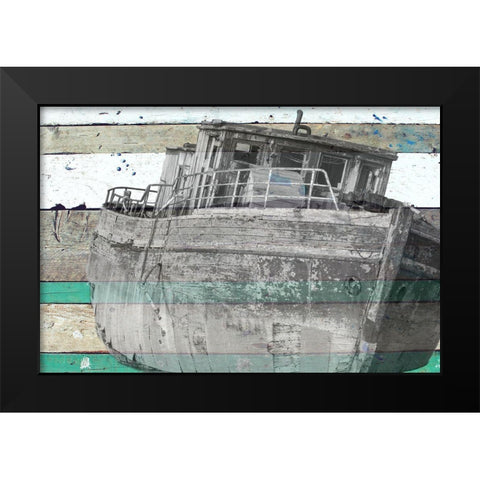 Ship Wreck 2 Black Modern Wood Framed Art Print by Phillip, Jamie