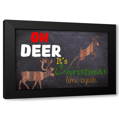 Oh Deer! Black Modern Wood Framed Art Print with Double Matting by Phillip, Jamie