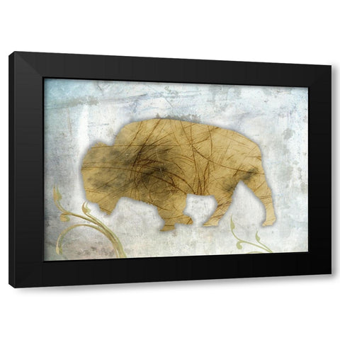 Bison Season Black Modern Wood Framed Art Print with Double Matting by Phillip, Jamie