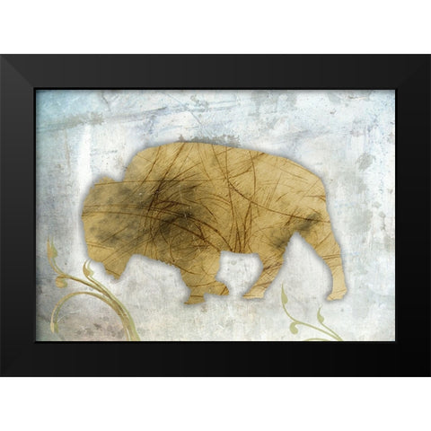 Bison Season Black Modern Wood Framed Art Print by Phillip, Jamie