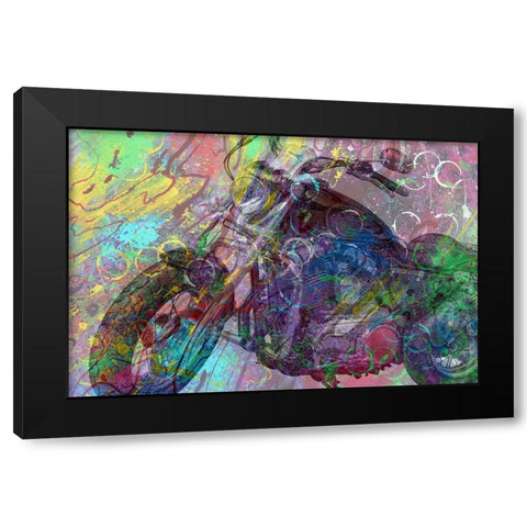Hidden Motorcycle Black Modern Wood Framed Art Print by Phillip, Jamie