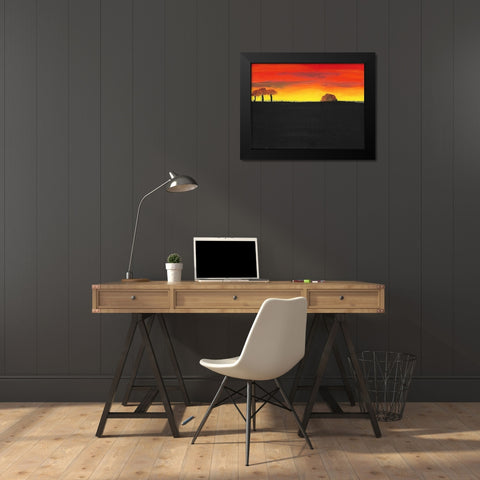 Prosperity Land Black Modern Wood Framed Art Print by Phillip, Jamie