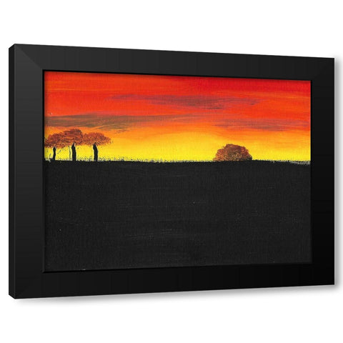 Prosperity Land Black Modern Wood Framed Art Print with Double Matting by Phillip, Jamie