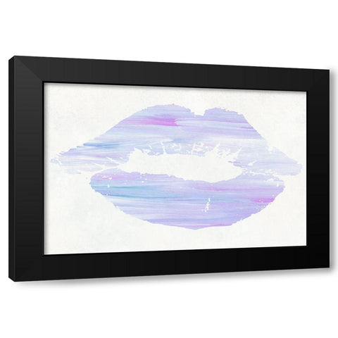 Cotton Candy Lips 2 Black Modern Wood Framed Art Print with Double Matting by Phillip, Jamie