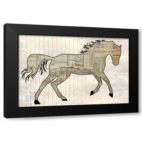 Horsey Black Modern Wood Framed Art Print with Double Matting by Phillip, Jamie