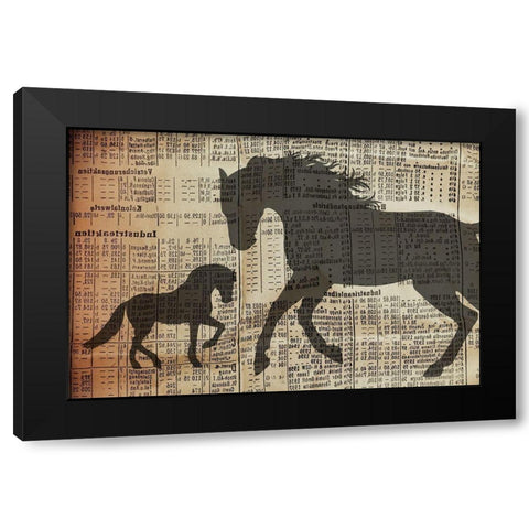 Horsey Baby 2 Black Modern Wood Framed Art Print with Double Matting by Phillip, Jamie