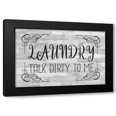 Laundry Room Black Modern Wood Framed Art Print by Phillip, Jamie