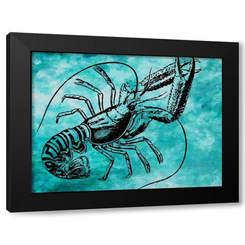 Lobster 2 Black Modern Wood Framed Art Print by Phillip, Jamie