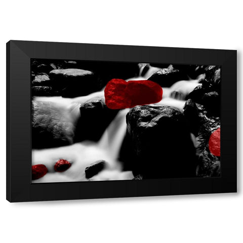 Red Rock River Black Modern Wood Framed Art Print with Double Matting by Phillip, Jamie