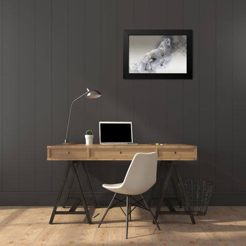 Mystic Horse Black Modern Wood Framed Art Print by Phillip, Jamie
