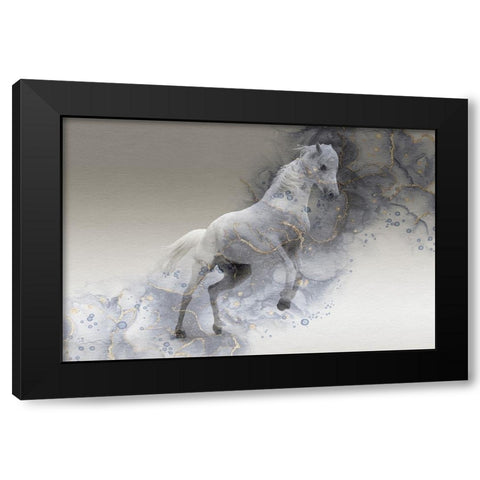 Mystic Horse Black Modern Wood Framed Art Print with Double Matting by Phillip, Jamie