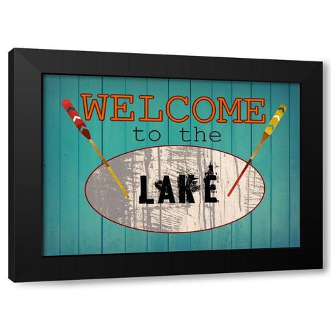 Lake Side Black Modern Wood Framed Art Print with Double Matting by Phillip, Jamie