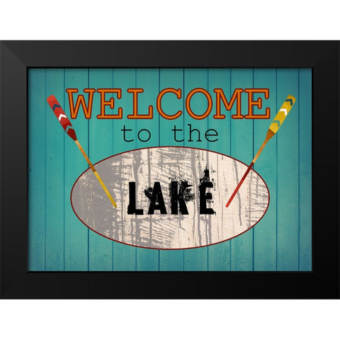 Lake Side Black Modern Wood Framed Art Print by Phillip, Jamie