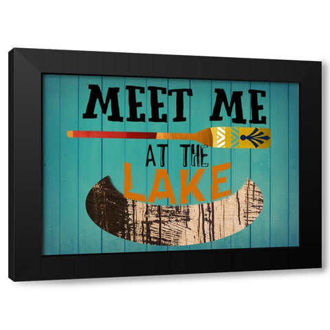 Lake Side 2 Black Modern Wood Framed Art Print with Double Matting by Phillip, Jamie