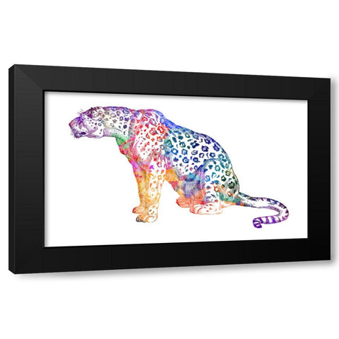 Big Cat Black Modern Wood Framed Art Print by Phillip, Jamie