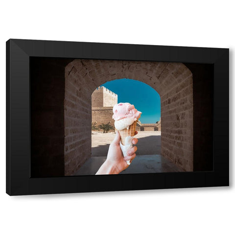 Ice Cream Door 2 Black Modern Wood Framed Art Print by Phillip, Jamie