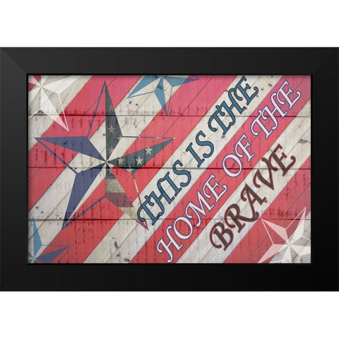 American Heart 1 Black Modern Wood Framed Art Print by Phillip, Jamie