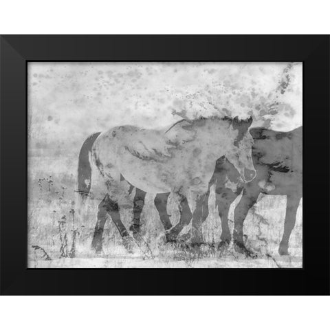 Ranch Horse Black Modern Wood Framed Art Print by Phillip, Jamie