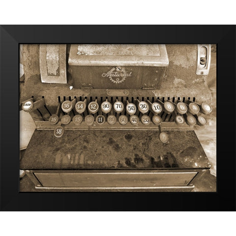 Money Machine Black Modern Wood Framed Art Print by Phillip, Jamie