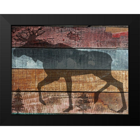 Lodge Animal Black Modern Wood Framed Art Print by Phillip, Jamie