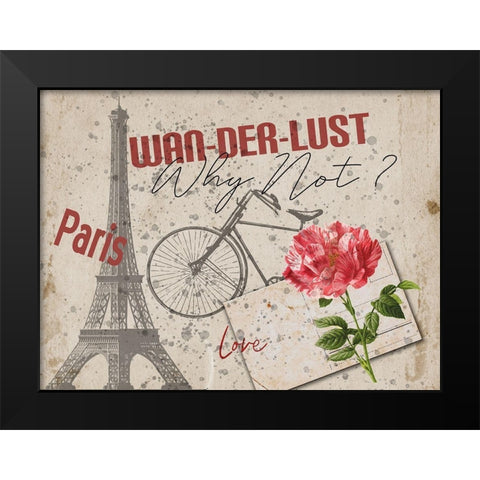 It Was In Paris 2 Black Modern Wood Framed Art Print by Phillip, Jamie