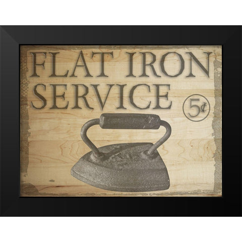 Falt Iron Black Modern Wood Framed Art Print by Phillip, Jamie