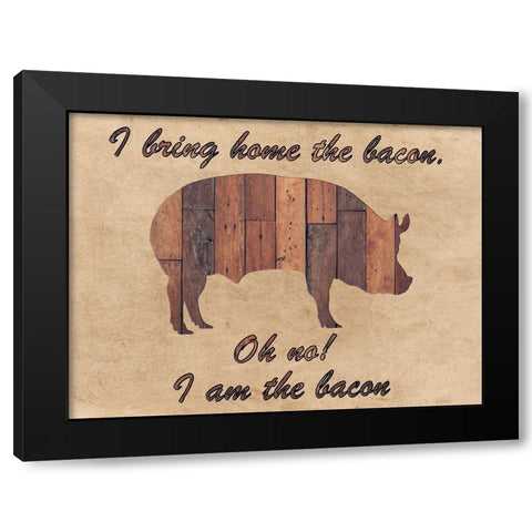 Bacon Black Modern Wood Framed Art Print with Double Matting by Phillip, Jamie