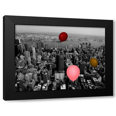 A Day In New York Black Modern Wood Framed Art Print with Double Matting by Phillip, Jamie
