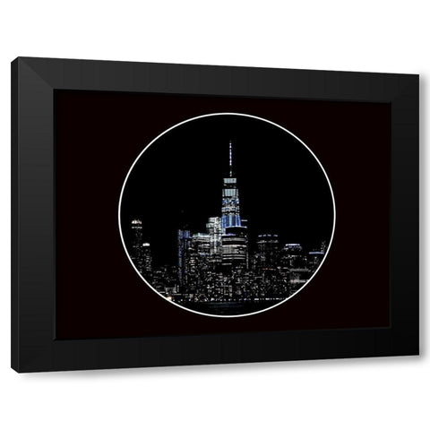 Dark New York 2 Black Modern Wood Framed Art Print with Double Matting by Phillip, Jamie