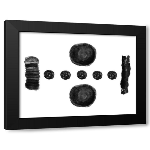 Spoken Brushes 3 Black Modern Wood Framed Art Print with Double Matting by Phillip, Jamie