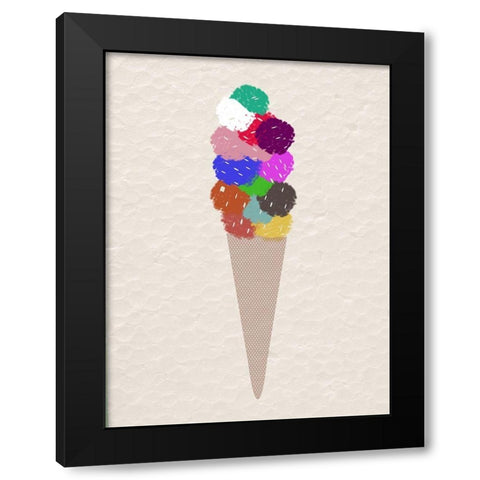 Ice Cream 2 Black Modern Wood Framed Art Print with Double Matting by Phillip, Jamie