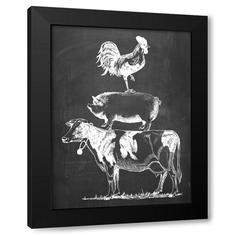 Farm Animals Black Modern Wood Framed Art Print with Double Matting by Phillip, Jamie