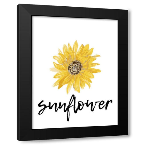 Sunflower  Black Modern Wood Framed Art Print by Phillip, Jamie