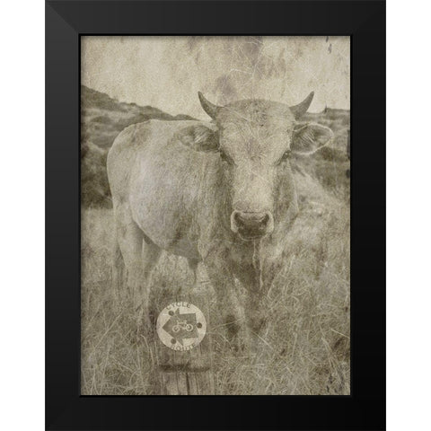 Country Farm Black Modern Wood Framed Art Print by Phillip, Jamie