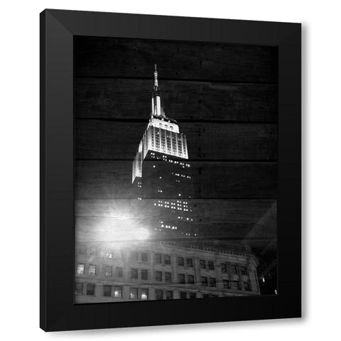 Good Night New York 2 Black Modern Wood Framed Art Print with Double Matting by Phillip, Jamie