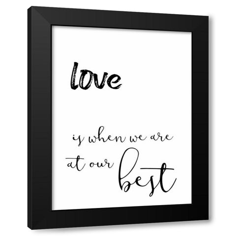Our Best Love Black Modern Wood Framed Art Print with Double Matting by Phillip, Jamie