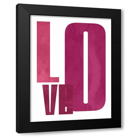 Big Love Black Modern Wood Framed Art Print by Phillip, Jamie