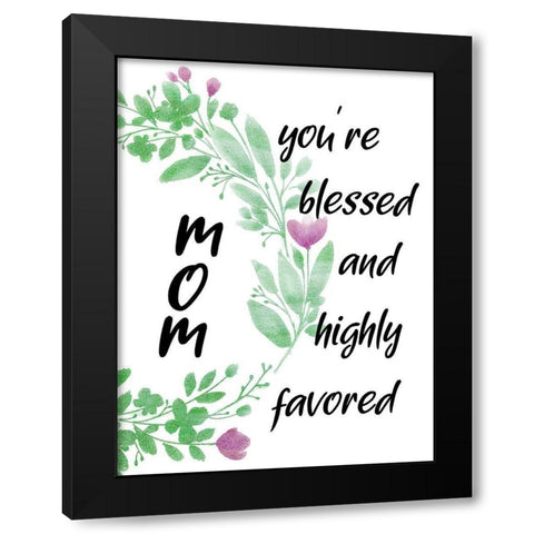 Favord Mom Black Modern Wood Framed Art Print with Double Matting by Phillip, Jamie