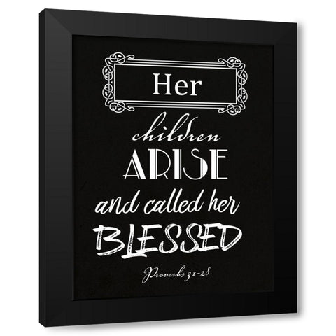 Her Children Black Modern Wood Framed Art Print with Double Matting by Phillip, Jamie